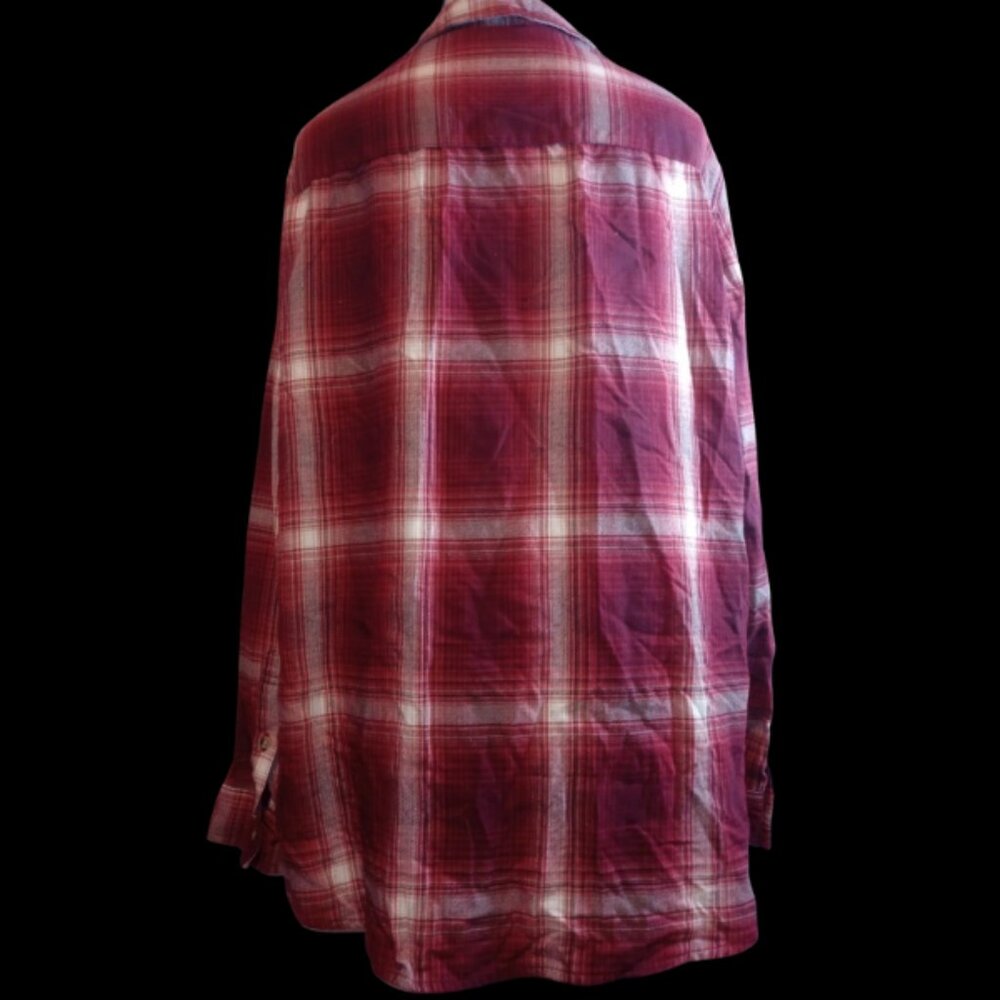 NWOT Jachs Girlfriend Red Plaid Flannel Button‑Up Shirt Womens Large Long Sleeve - Picture 3 of 10